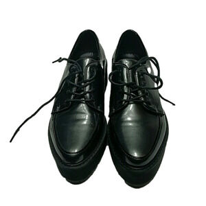 Sixty seven Dk Grey Patent Leather Platform Shoes